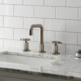 Fuller Two-Handle 3-Hole Deck Mount Widespread Bathroom Faucet with Push Pop-Up Drain