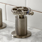 Fuller Two-Handle 3-Hole Deck Mount Widespread Bathroom Faucet with Push Pop-Up Drain