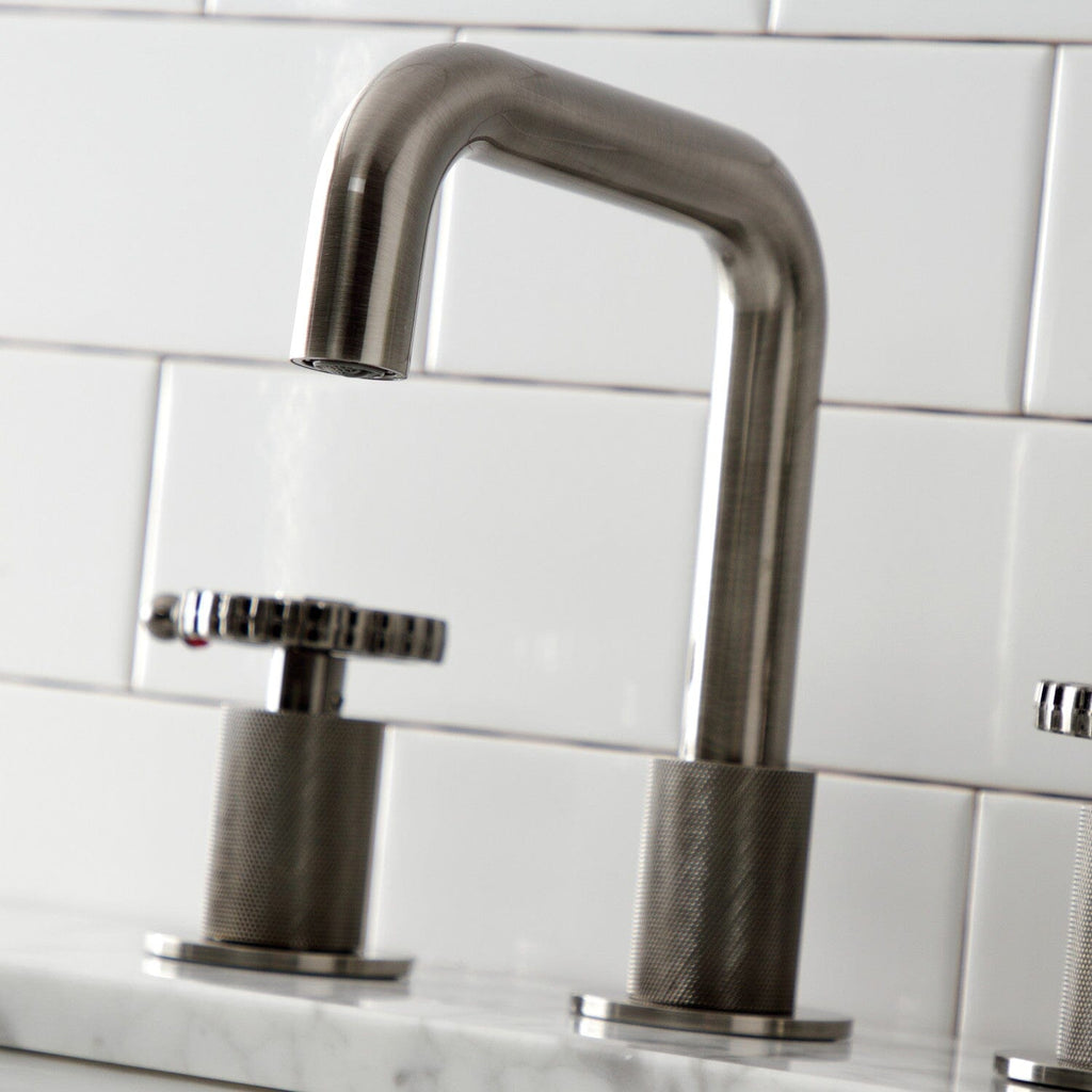 Fuller Two-Handle 3-Hole Deck Mount Widespread Bathroom Faucet with Push Pop-Up Drain