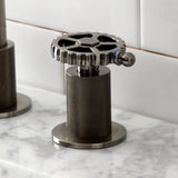 Fuller Two-Handle 3-Hole Deck Mount Widespread Bathroom Faucet with Push Pop-Up Drain