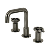 Fuller Two-Handle 3-Hole Deck Mount Widespread Bathroom Faucet with Push Pop-Up Drain