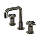 Belknap Two-Handle 3-Hole Deck Mount Widespread Bathroom Faucet with Push Pop-Up