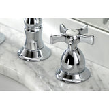 Hamilton Two-Handle 3-Hole Deck Mount Widespread Bathroom Faucet with Brass Pop-Up Drain