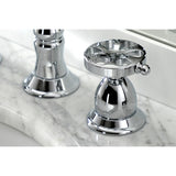 Belknap Two-Handle 3-Hole Deck Mount Widespread Bathroom Faucet with Brass Pop-Up Drain