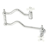 Heritage Two-Handle 1-Hole Wall Mount Pot Filler Faucet