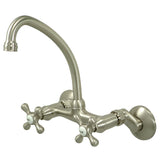 Kingston Two-Handle 2-Hole Wall Mount Kitchen Faucet