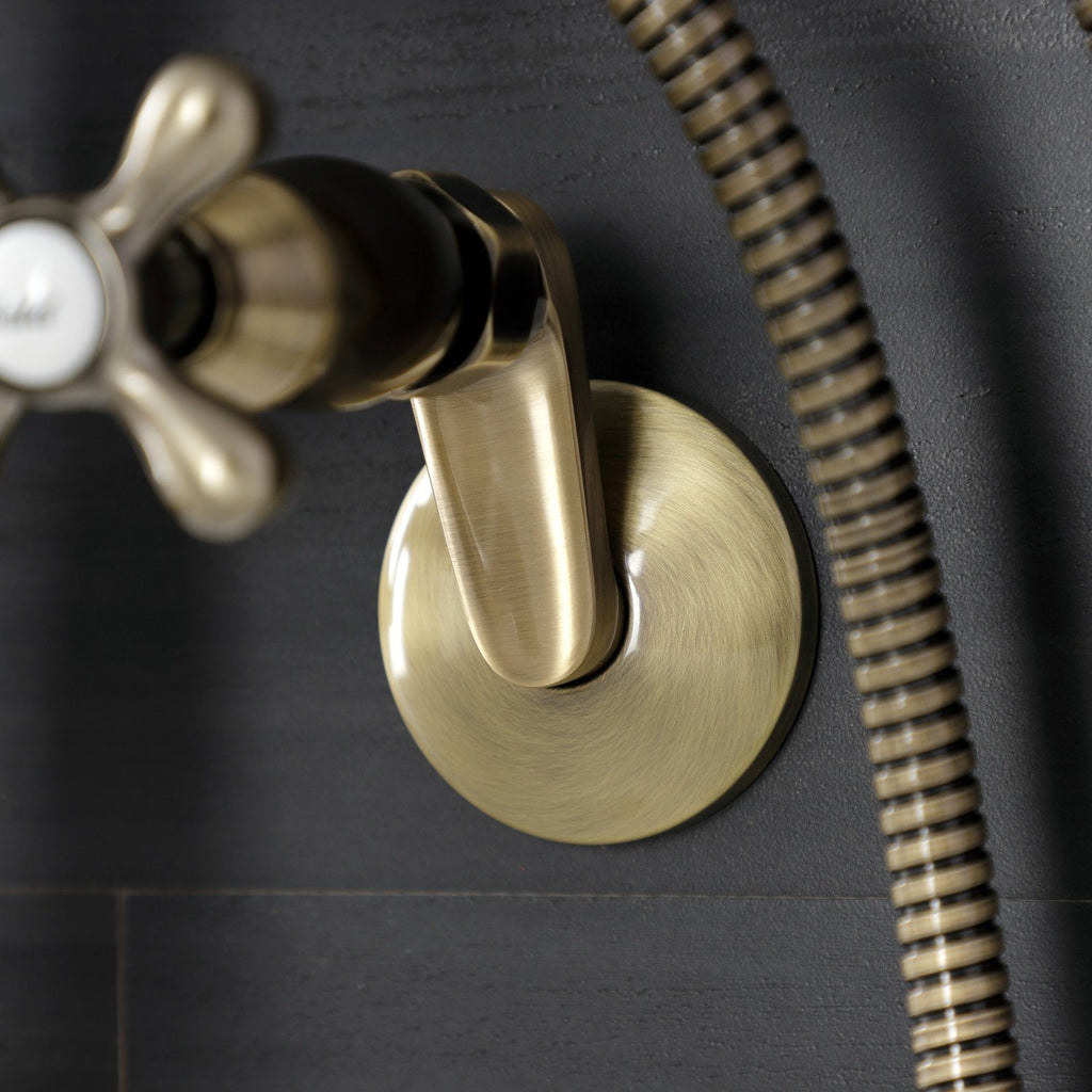 Kingston Two-Handle Clawfoot Tub Faucet with Hand Shower