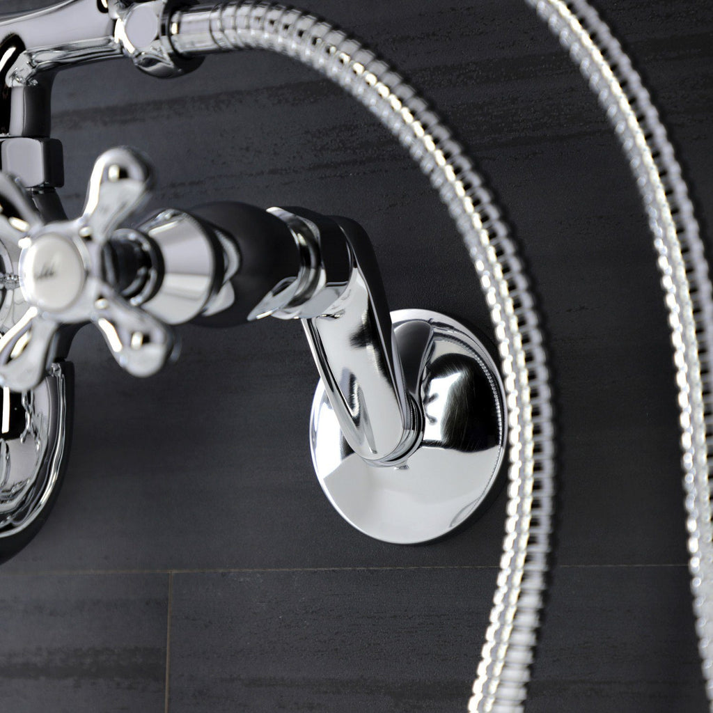 Kingston Two-Handle Clawfoot Tub Faucet with Hand Shower