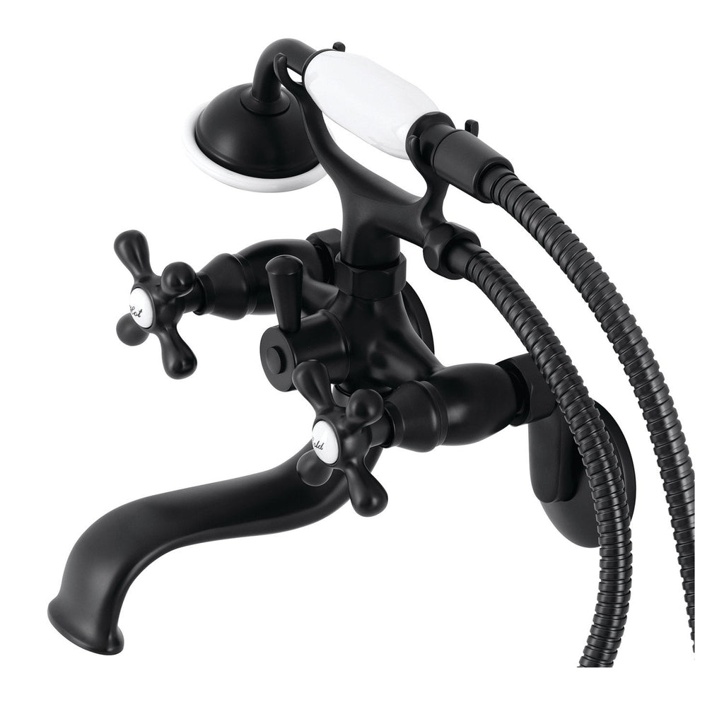 Kingston Two-Handle Clawfoot Tub Faucet with Hand Shower