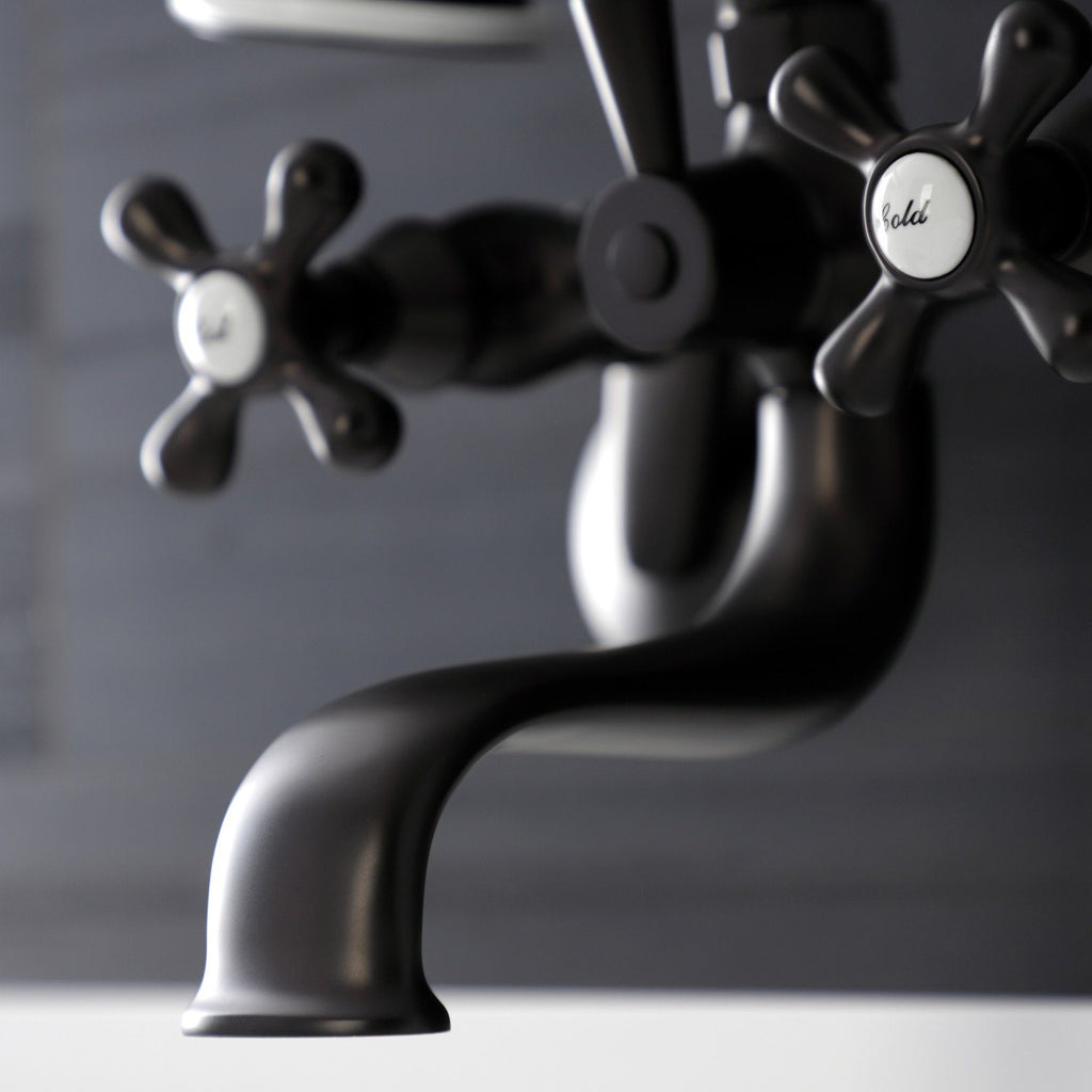 Kingston Two-Handle Clawfoot Tub Faucet with Hand Shower