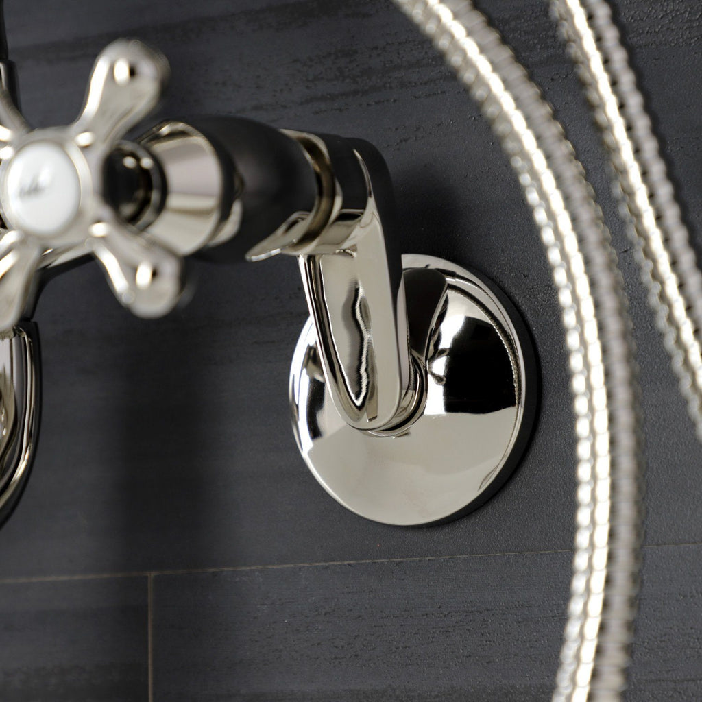 Kingston Two-Handle Clawfoot Tub Faucet with Hand Shower