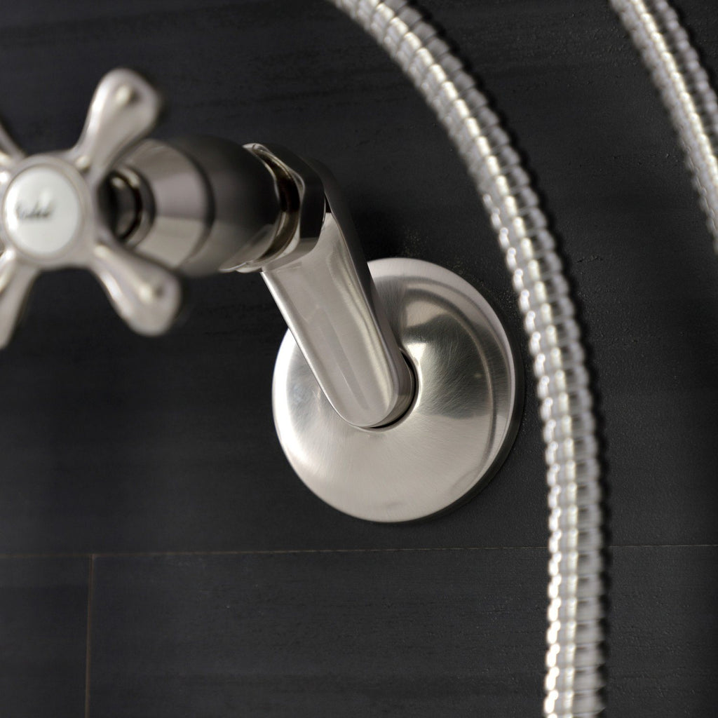 Kingston Two-Handle Clawfoot Tub Faucet with Hand Shower