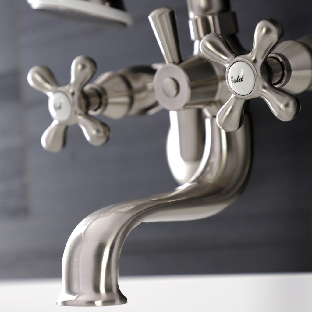 Kingston Two-Handle Clawfoot Tub Faucet with Hand Shower