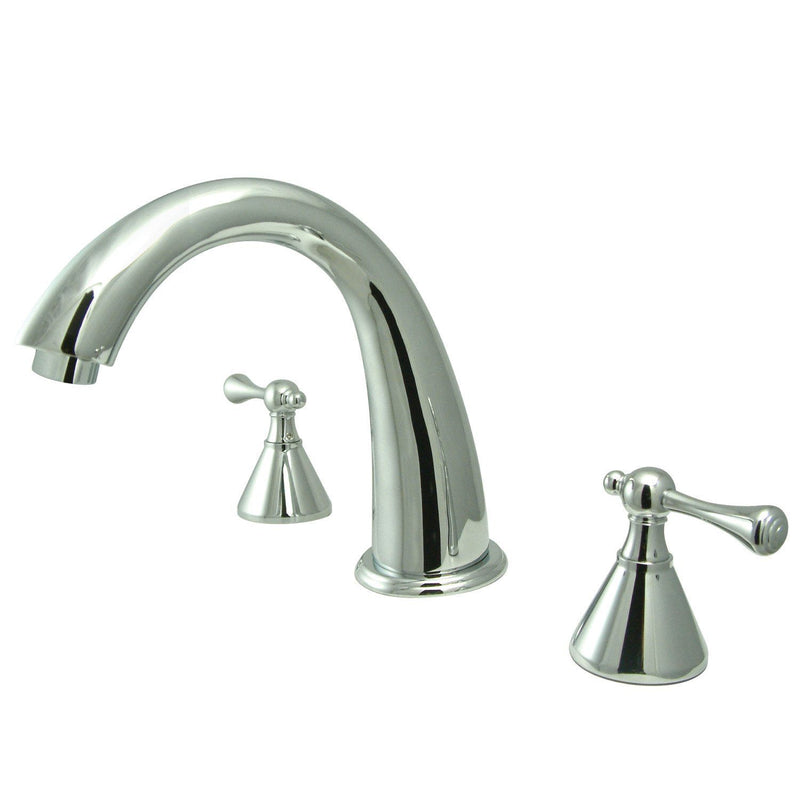 English Country Two-Handle 3-Hole Deck Mount Roman Tub Faucet