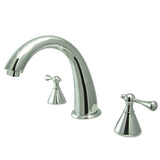English Country Two-Handle 3-Hole Deck Mount Roman Tub Faucet