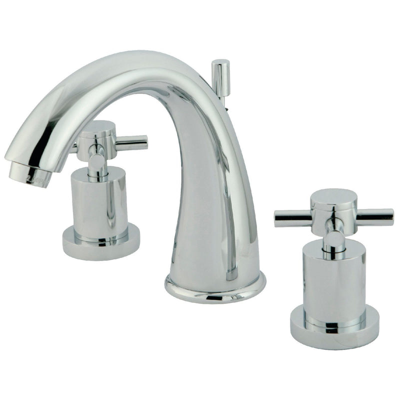 Concord Two-Handle 3-Hole Deck Mount Widespread Bathroom Faucet with Brass Pop-Up
