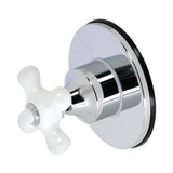 Single-Handle Three-Way Diverter Valve with Round Trim Kit