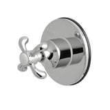 Single-Handle Three-Way Diverter Valve with Round Trim Kit