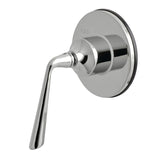 Single-Handle Three-Way Diverter Valve with Round Trim Kit