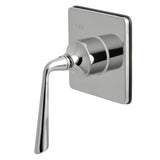 Single-Handle Three-Way Diverter Valve with Square Trim Kit