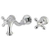 Vintage Two-Handle 3-Hole Wall Mount Bathroom Faucet