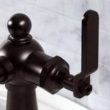 Knight Single-Handle 1-Hole Deck Mount Bathroom Faucet with Push Pop-Up