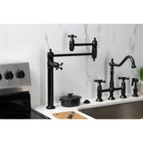 Restoration Two-Handle 1-Hole Deck Mount Pot Filler Faucet