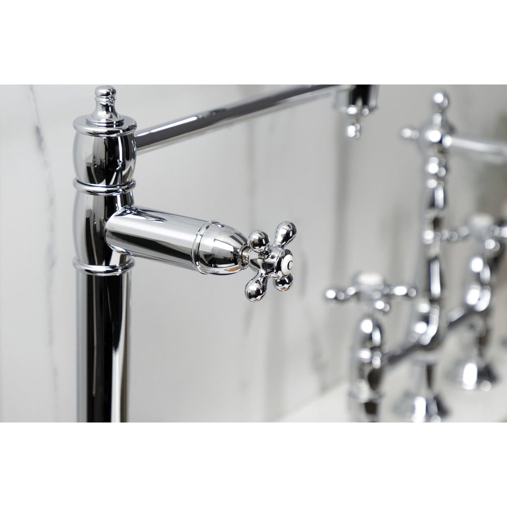 Restoration Two-Handle 1-Hole Deck Mount Pot Filler Faucet