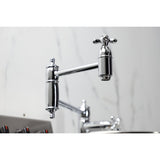 Restoration Two-Handle 1-Hole Deck Mount Pot Filler Faucet