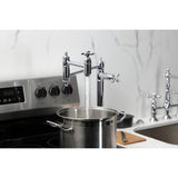 Restoration Two-Handle 1-Hole Deck Mount Pot Filler Faucet