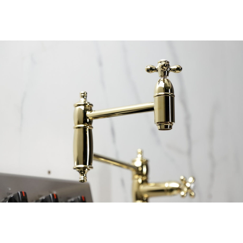Restoration Two-Handle 1-Hole Deck Mount Pot Filler Faucet