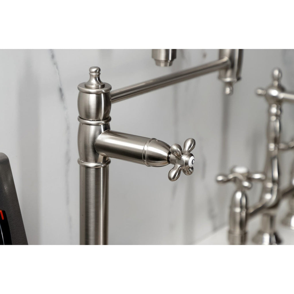Restoration Two-Handle 1-Hole Deck Mount Pot Filler Faucet
