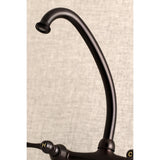 Kingston Double-Handle 2-Hole Wall Mount Laundry Faucet