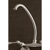 Kingston Double-Handle 2-Hole Wall Mount Laundry Faucet