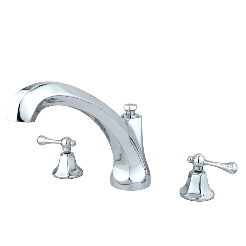 Vintage Two-Handle 3-Hole Deck Mount Roman Tub Faucet