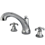 Vintage Two-Handle 3-Hole Deck Mount Roman Tub Faucet