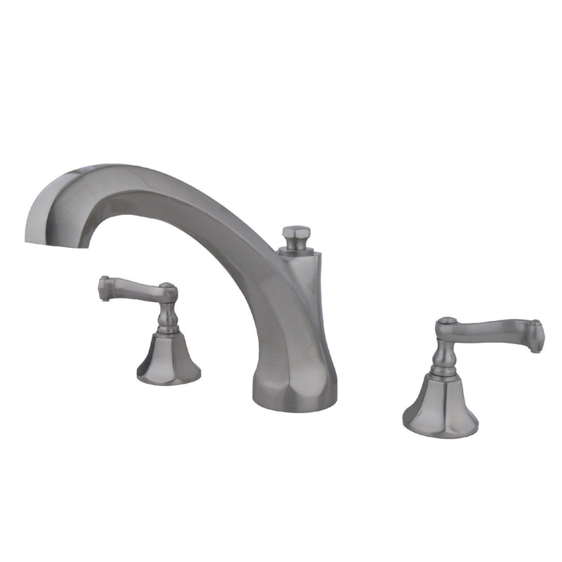 Two-Handle 3-Hole Deck Mount Roman Tub Faucet