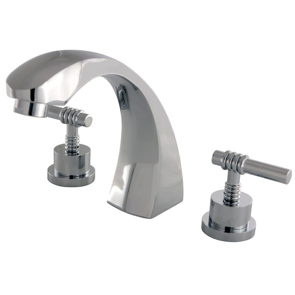 Two-Handle 3-Hole Deck Mount Roman Tub Faucet