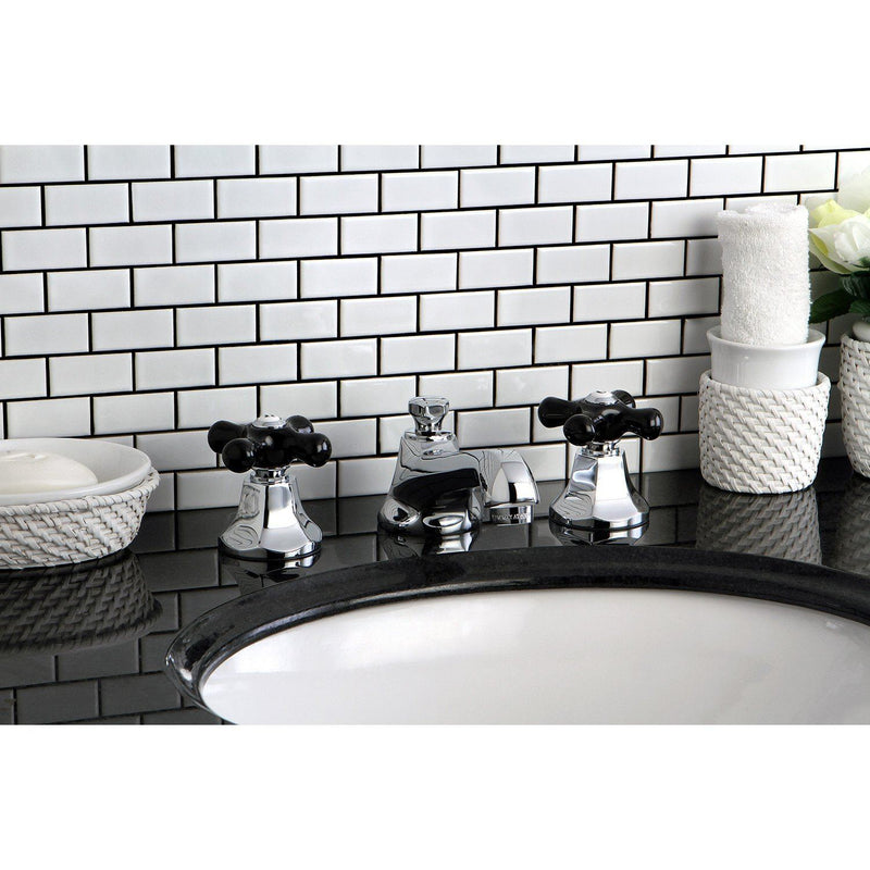 Duchess Two-Handle 3-Hole Deck Mount Widespread Bathroom Faucet with Brass Pop-Up Drain