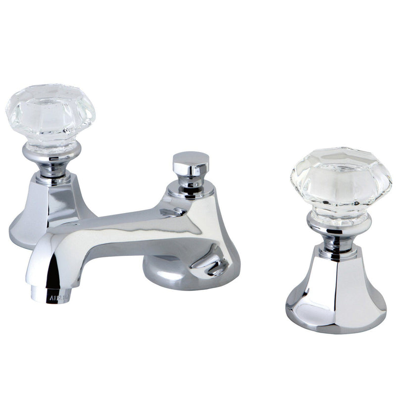 Celebrity Two-Handle 3-Hole Deck Mount Widespread Bathroom Faucet with Brass Pop-Up Drain