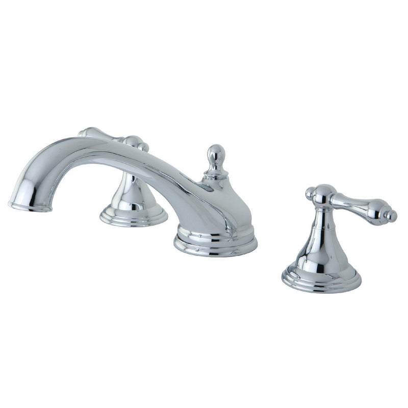 Vintage Two-Handle 3-Hole Deck Mount Roman Tub Faucet