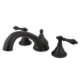 Vintage Two-Handle 3-Hole Deck Mount Roman Tub Faucet