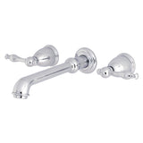 Naples Two-Handle 3-Hole Wall Mount Roman Tub Faucet