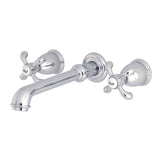 French Country Two-Handle 3-Hole Wall Mount Roman Tub Faucet