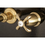 French Country Two-Handle 3-Hole Wall Mount Roman Tub Faucet