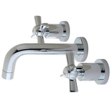 Millennium Two-Handle 3-Hole Wall Mount Bathroom Faucet