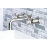 Millennium Two-Handle 3-Hole Wall Mount Bathroom Faucet