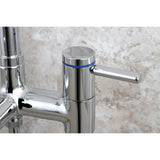 Concord Three-Handle 2-Hole Freestanding Tub Faucet with Hand Shower