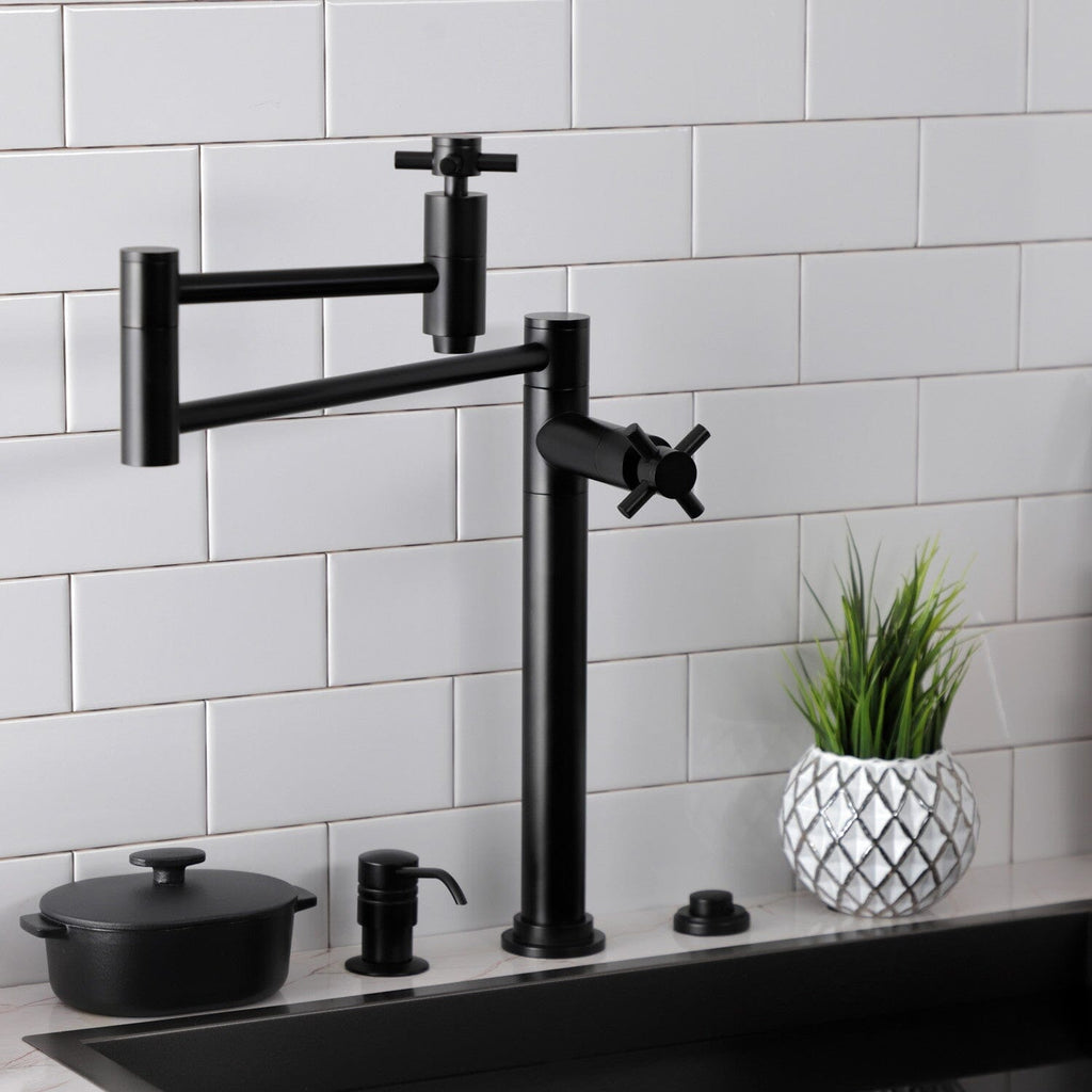 Concord Two-Handle 1-Hole Deck Mount Pot Filler Faucet