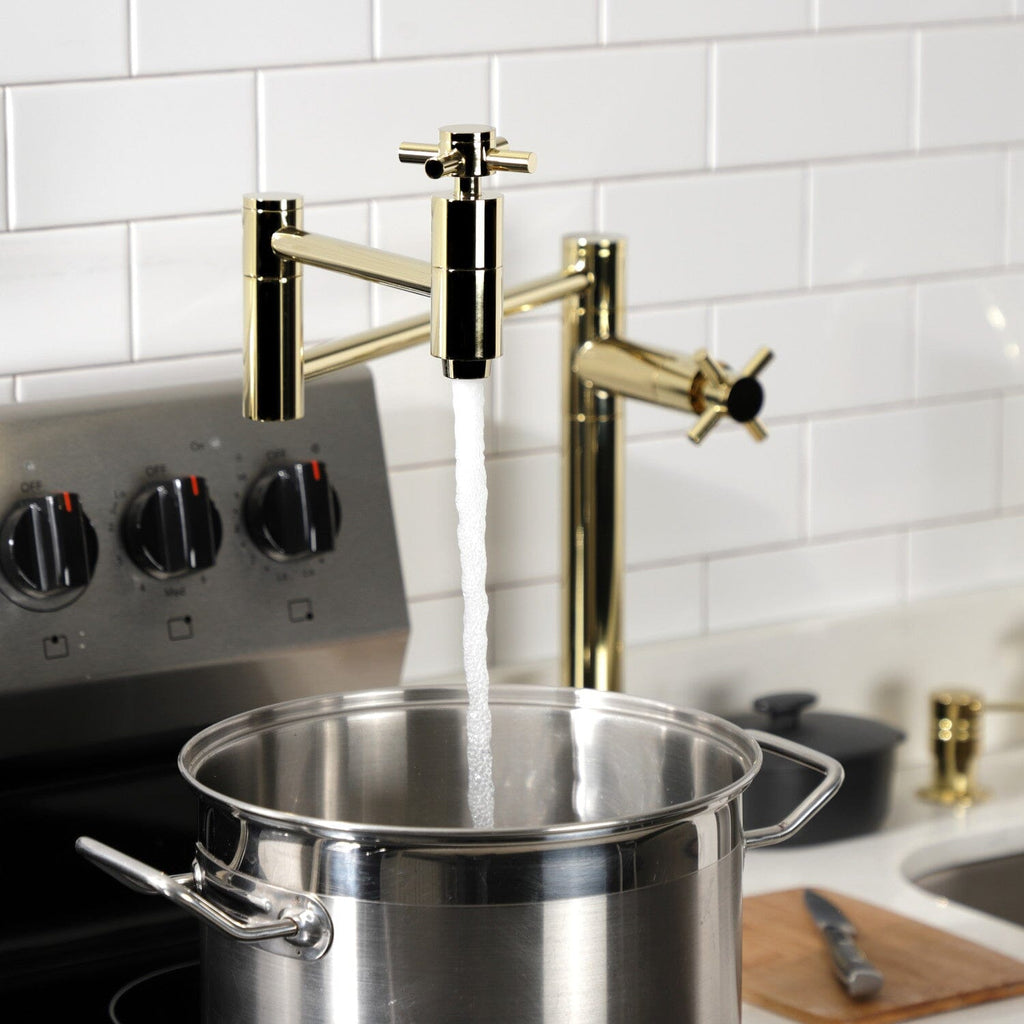 Concord Two-Handle 1-Hole Deck Mount Pot Filler Faucet
